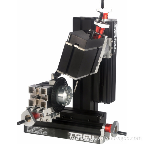 60W Electroplated Metal Six Shafts Drilling And Milling Machine for DIY hobby wood working